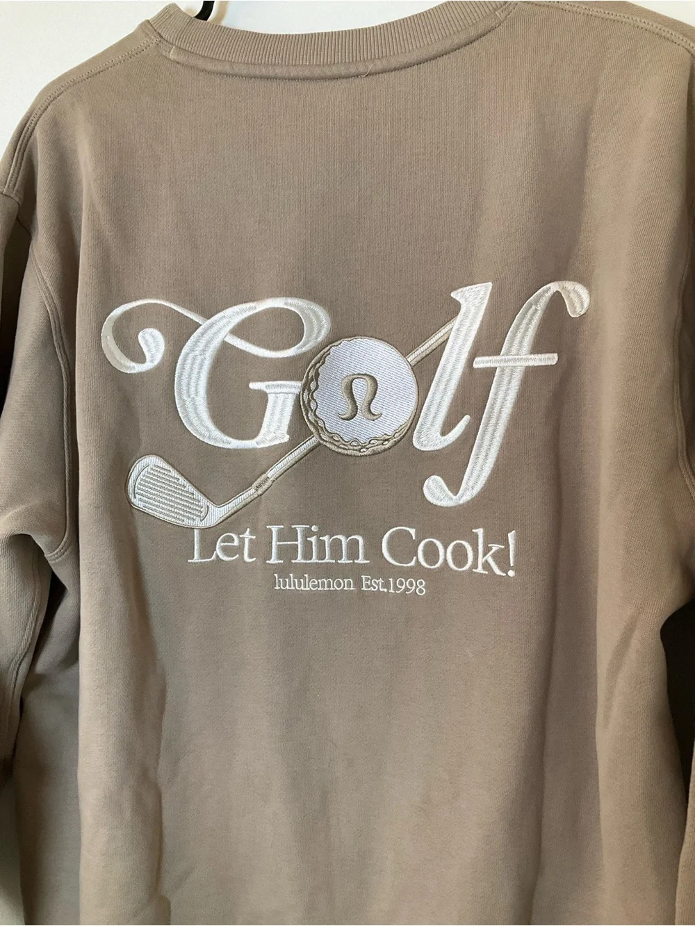 Lululemon Golf Let Him Cook Crewneck Sweatshirt Oversized Beige